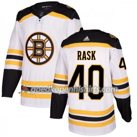 Boston Bruins Tuukka Rask 40 Adidas 2017-2018 Wit Authentic Shirt - Mannen